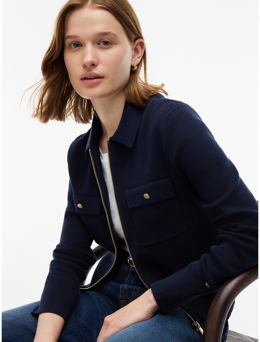 TOMMY HILFIGER Gilet zippé à col polo