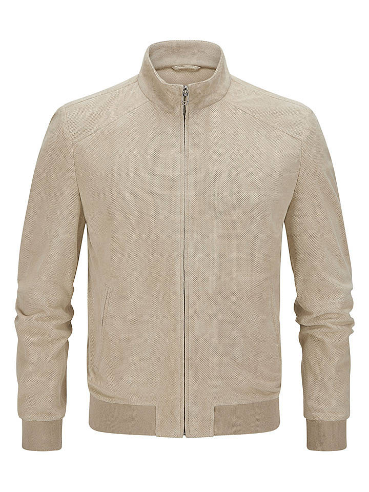 Milestone Lederjacke "Toledo" in Beige - 56