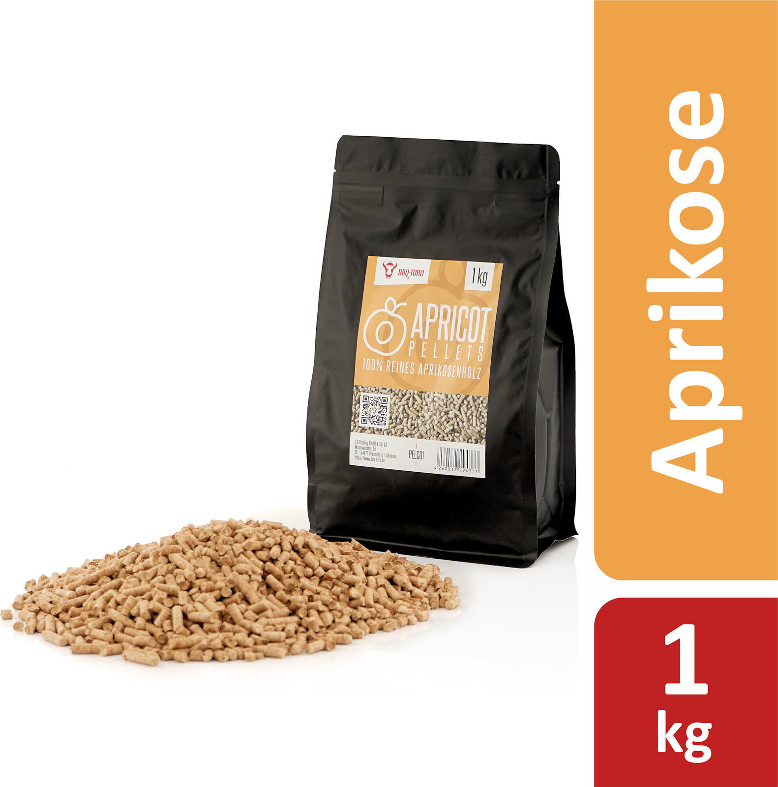 BBQ-Toro Apricot houtpellets, 1 kg