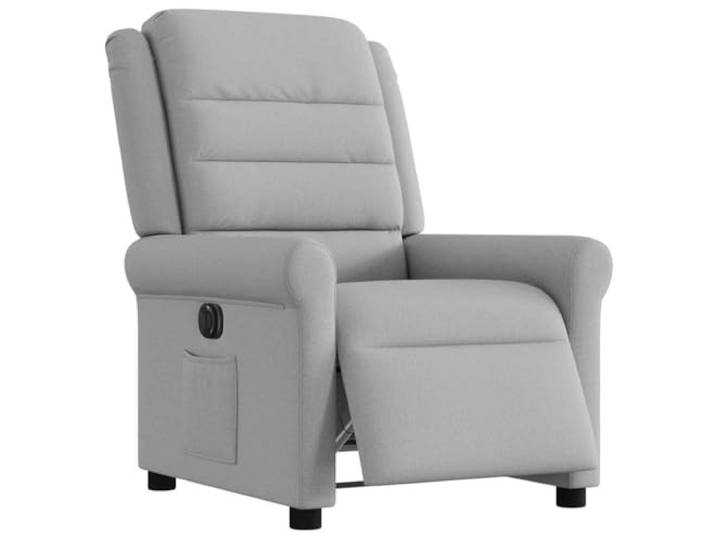 vidaXL Relaxsessel Elektrisch Wolkengrau Stoff