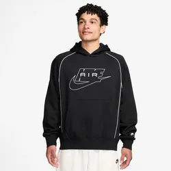 NIKE Sportswear Air Fleece Hoodie Herren 010 - black/white/white M