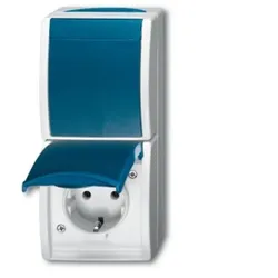 Busch-Jaeger 2601/6/20 EW-53 ocean® Schalter-Steckdosen-Kombination IP44 grau/blaugrün