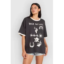 RVCA Dani Miller Oversized Ringer T-Shirt washed black Gr. XS
