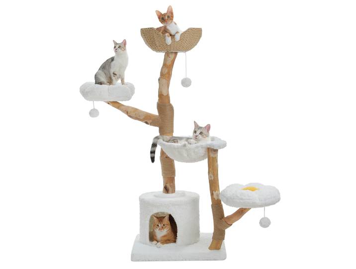 Grande tour d'arbre à chat avec grattoir en Sisal, panier en osier, parterre de fleurs, meubles d'intérieur modernes pour chat, accessoires pour chat