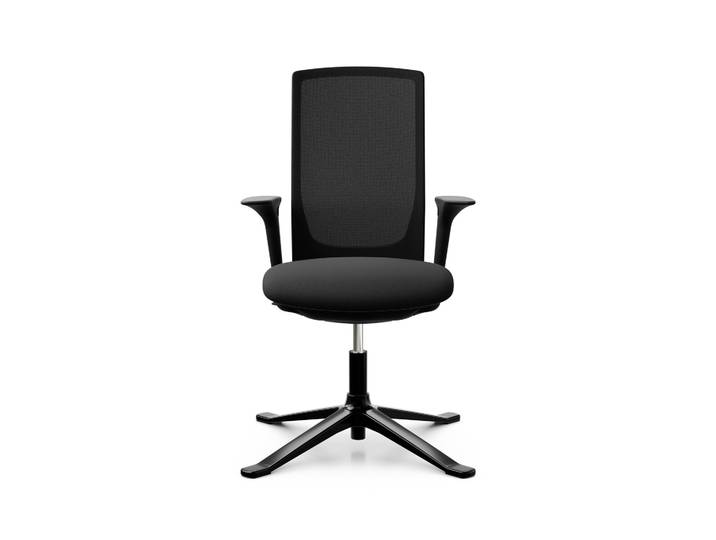 Konferenzstuhl HAG Futu Mesh Communication 1102-S mit 2D Armlehnen, Schwarz, Neu - Ergonomisch & Höhenverstellbar