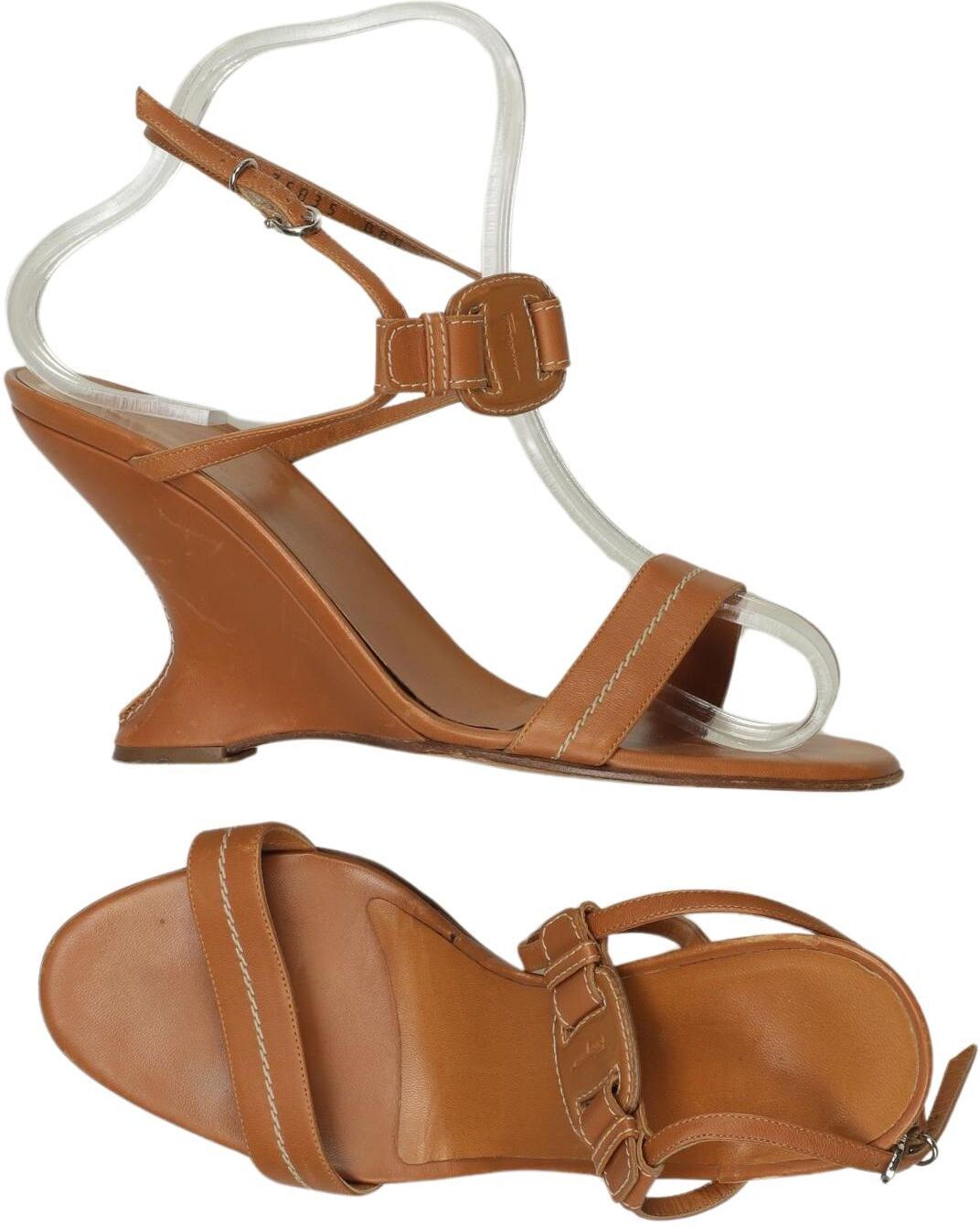 Salvatore Ferragamo Damen Sandalen, Braun, Gr. EU 38, kein / Etikett - Second Hand