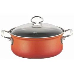 Riess Kasserolle mit Glasdeckel Corall 20cm ,2 Liter