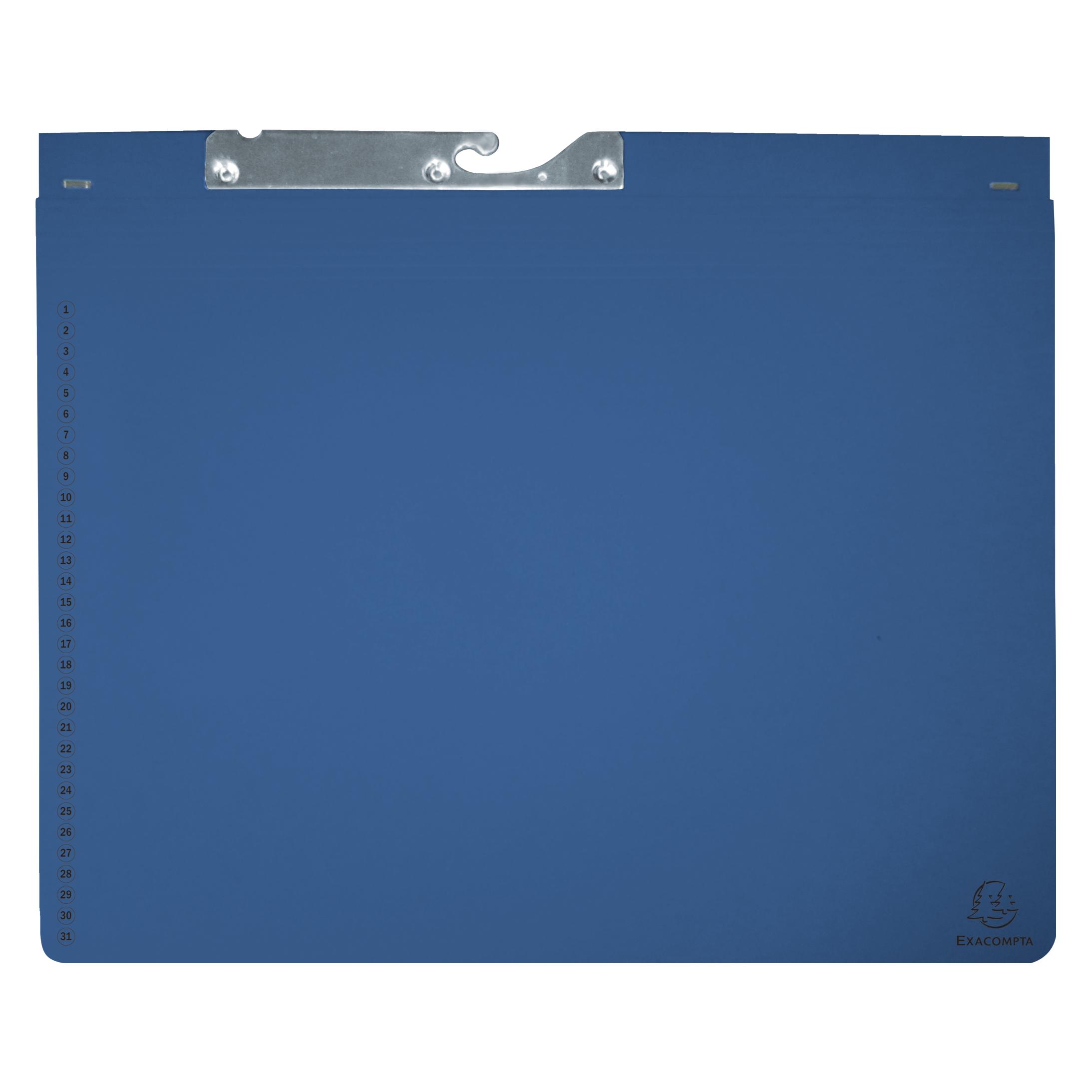 Exacompta Pendelhefter, 2 Abheftvorrichtungen, blau (A4, 25x) (353207B)