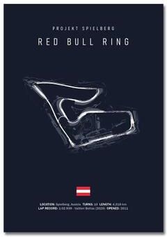 Inspire Essentials F1 Circuit Track Wall Art Canvas Motorsport Racing Poster 1 15.75 X 23.62 Inches