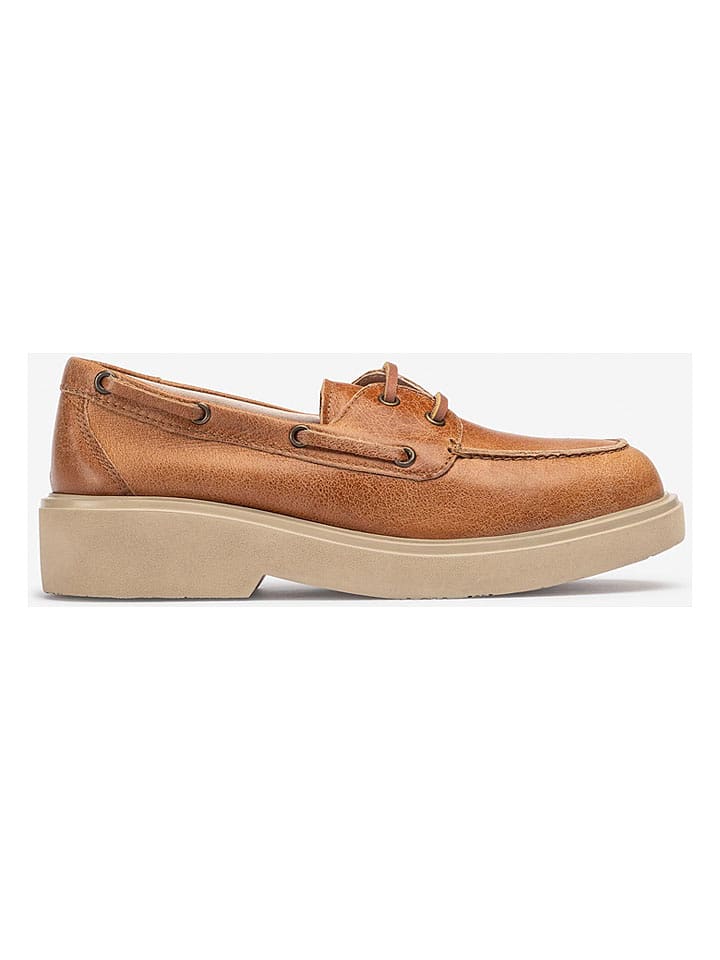 Unisa Leder-Schnürschuhe in Hellbraun - 41