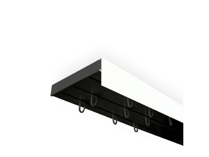 SN Deco Vorhangschiene SH 3-läufig ohne Blende, Schwarz, 120cm