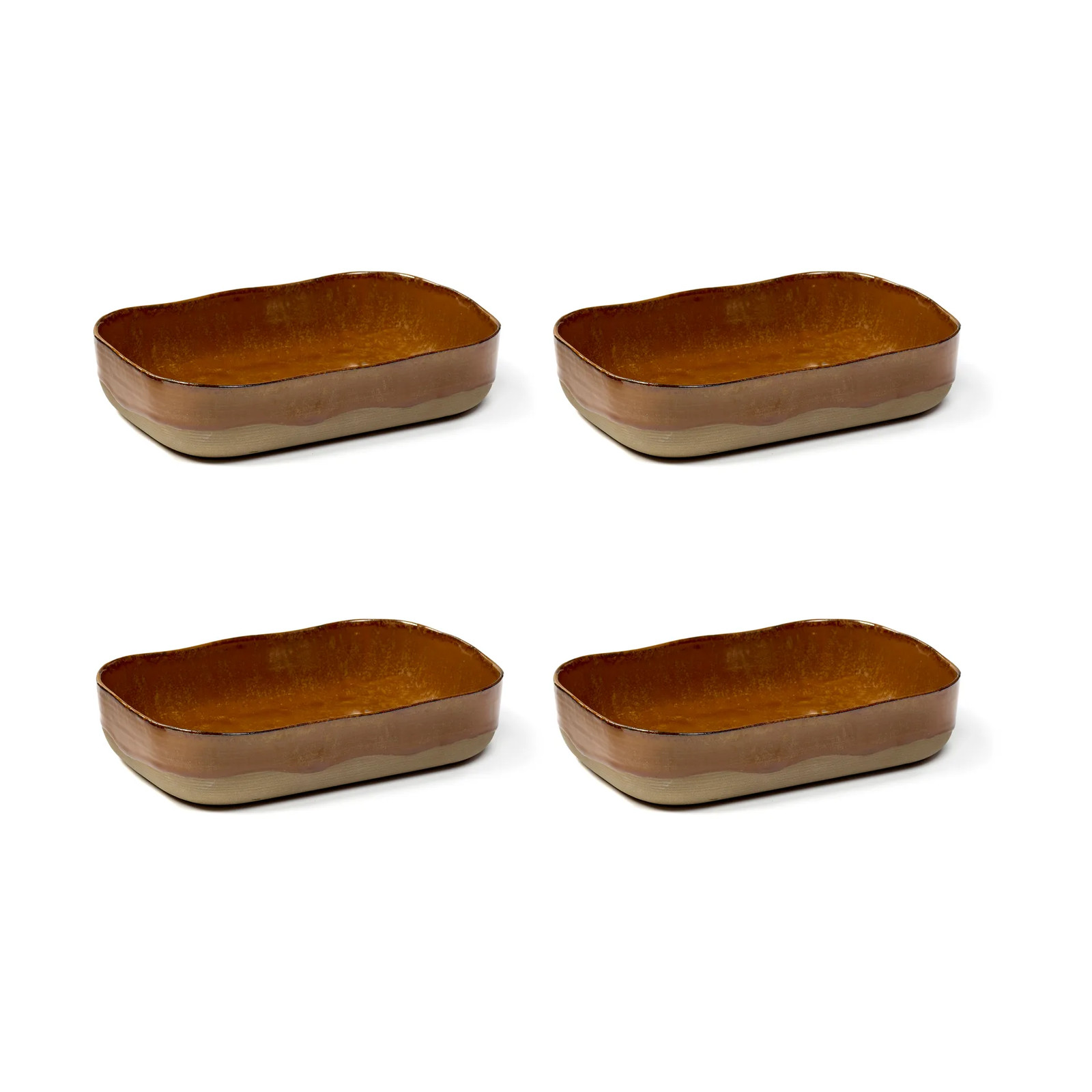 Serax La Nouvelle Table extra diepe schotel No5 L 4-pack Brown