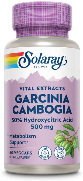 Solaray Garcinia Cambogia 500 mg 60 Cápsulas Vegetales