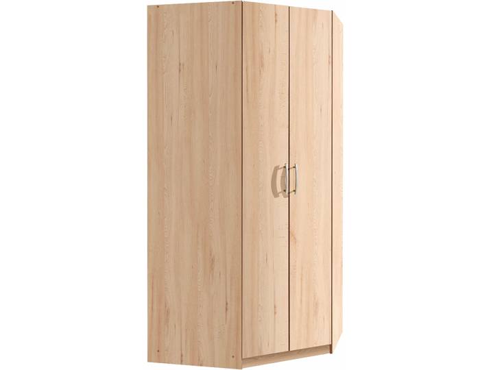 Eckkleiderschrank PRIESS Husum , braun (livornobuchefarben), H:196cm, Schränke, Eckkleiderschrank