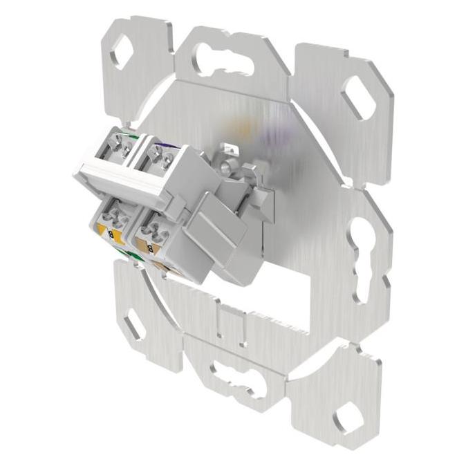 Cobinet RJ45-TL 1-fach Dose Kat.6A1xRJ45 upk reinweis designfähig (124728)