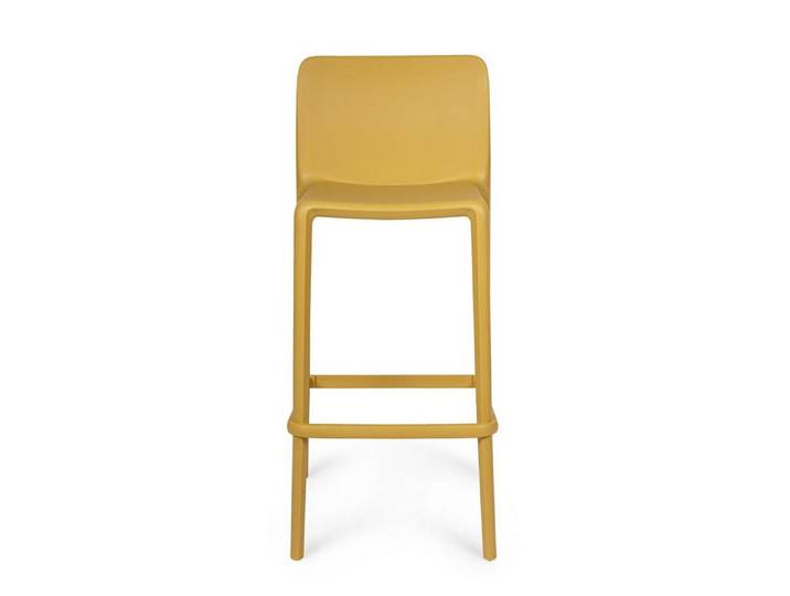 Natur24 Esszimmerstuhl Chloris 4er Set Barhocker 44 x 102 x 48 cm Polypropylen Gelb