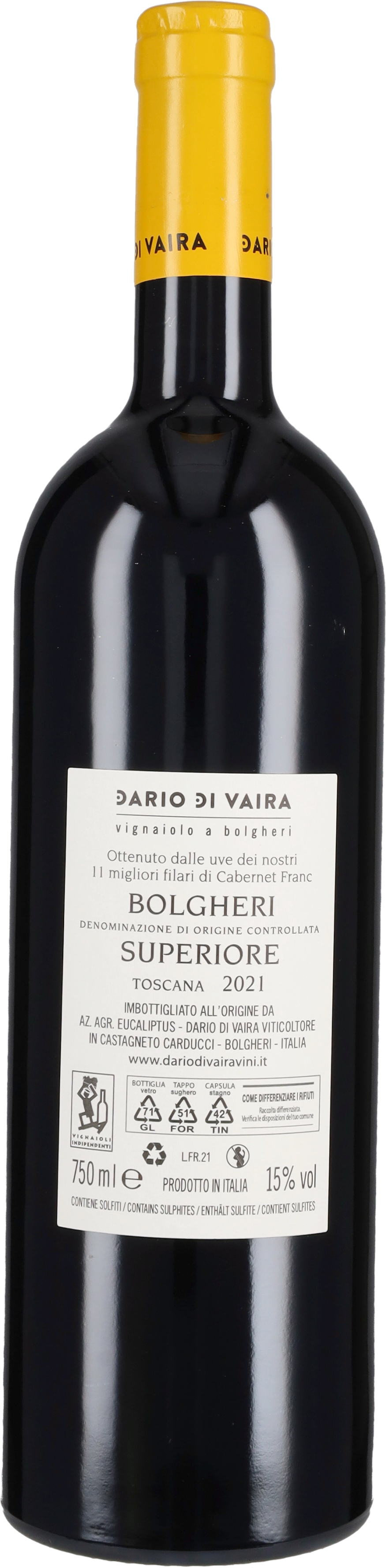 Bolgheri Rosso Superiore 'CF11' Dario di Vaira 2021
