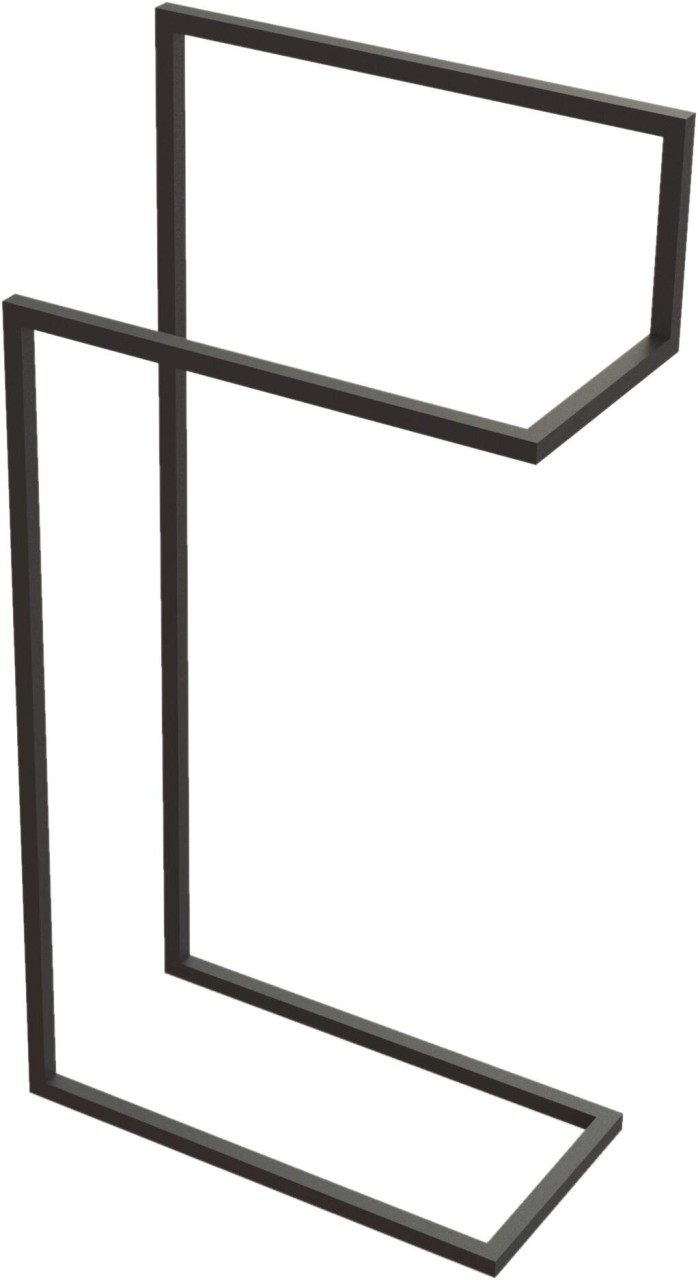 Neuesbad Doppelter Haken zur Standmontage/Handtuch Gestell, Schwarz NB1DEADMN6221