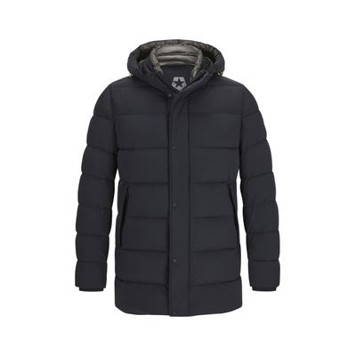 Winterjacke MILESTONE "MSTedros", Herren, Gr. 48, schwarz (nachtblau), Casual, regular fit, Jacken Winterjacke, mit Logo-Print