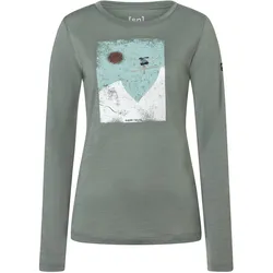 Super Natural, Damen, Funktionsshirt, Ski Jump (XL), Grau, XL