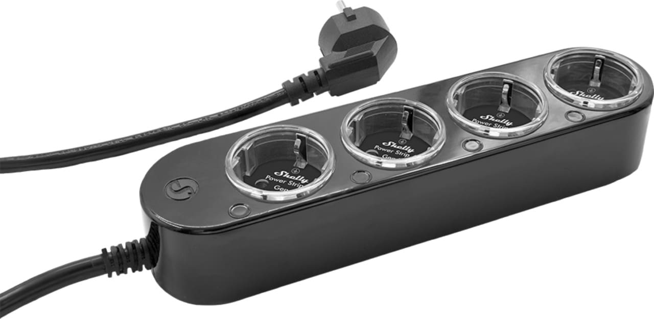 Shelly Power Strip 4 Gen4 Smarte Steckdosenleiste WLAN Zigbee Matter BT schwarz