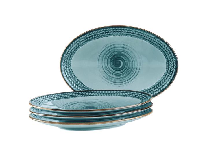 Servierplatten Rungi 4er-Set 24 x 1 x 17cm Blau/Blau