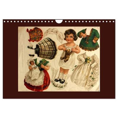 Alte europäische Ankleidepuppen aus Papier (Wandkalender 2027 DIN A4 quer), CALVENDO Monatskalender