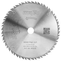 Mafell Sägeblatt KSB-WF 280 GT, HW, 280 x 2,8 x 30 mm, Z56-8, 3WZ/FZ, Wood Fine Cut