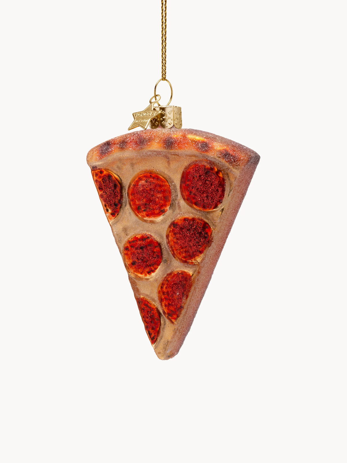 Vondels Mondgeblazen Kerstornament Pizza Slice