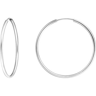 Paar Creolen THOMAS SABO "mittelgroß", silber (silberfarben), Ohrringe, Damen, 40mm, Silber 925 (recycelt)