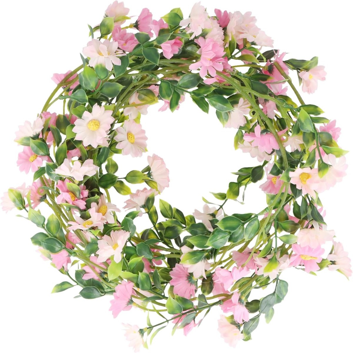 Lange Kunstbloemen Slinger met Roze Madeliefjes - Decoratieve Hangplant voor Binnen en Buiten