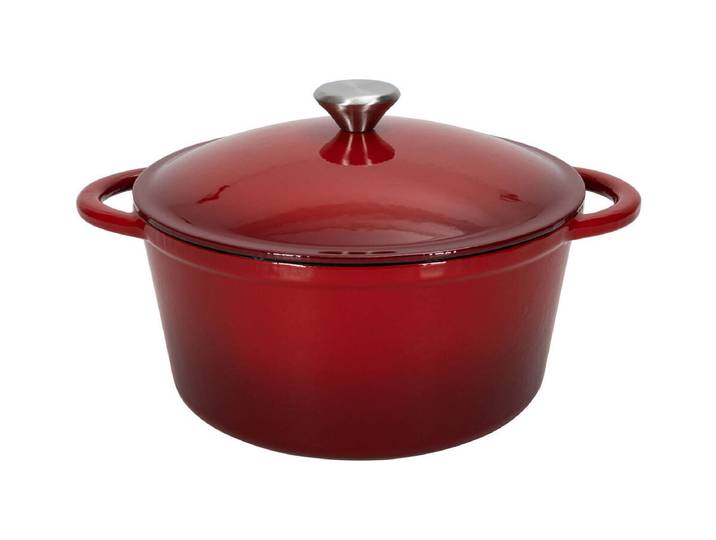 Nouvel Gussbräter rund 26 cm rot-schwarz