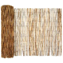 vidaXL Gartenzaun Kohlenstoff 600 x 90 cm Schilf
