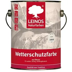 Leinos Wetterschutzfarbe auf Ölbasis 850 Erdbraun - 2,5 l Kanister