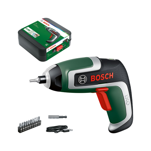 Bosch Akku-Schrauber IXO 7 mit 10 Stand. Bits u. Aufbewahrungsbox 06039E0000