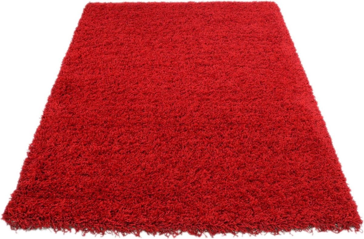 Vloerkleed Shaggy Plus 958 Red, 80 x 150 cm