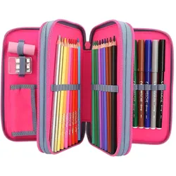 Depesche, Etui, TOPModel 3-Fach Federtasche mit Silikon-Pins