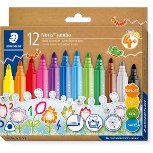 Staedtler Filzstifte Noris jumbo 328-B, Strichbreite 3mm, auswaschbar, 12 Stück