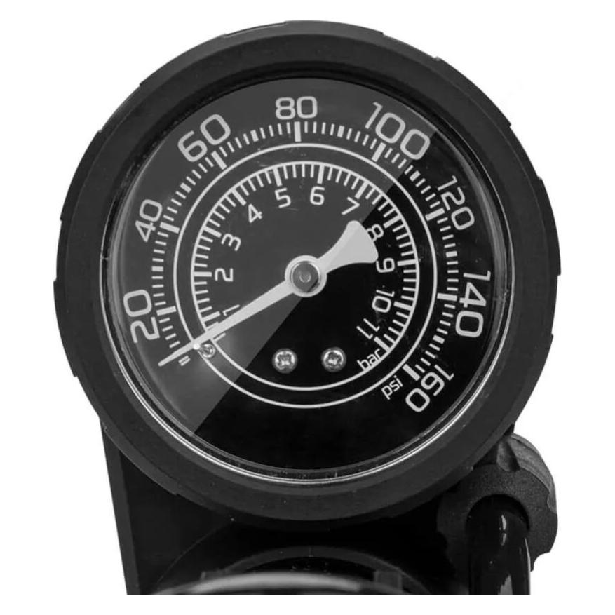 Rockbros 42610002001 Standfahrradpumpe mit Manometer - Schwarz (1701423730)