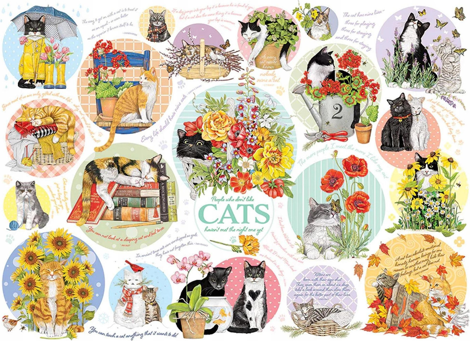 Cobble Hill Kattenportretten Legpuzzel, 1000 stukjes