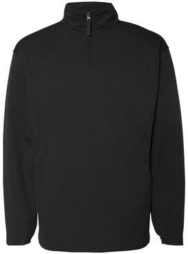 Badger Sport 1480 Perf. Fleece 1/ 4 Zip T-Shirt in Black size XS   Polyester BG1480, 148000