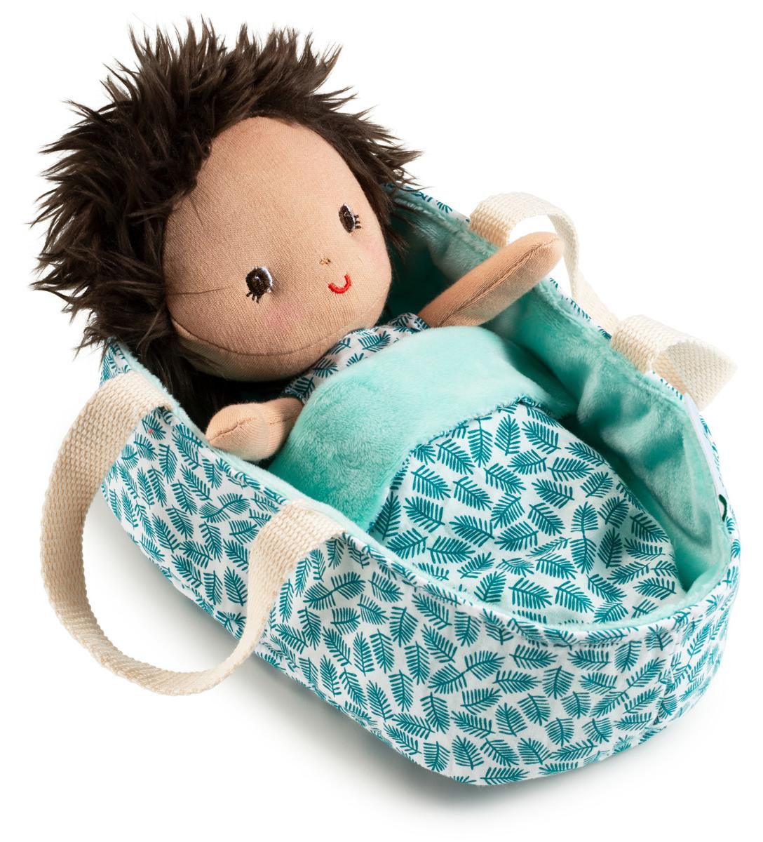 Lilliputiens baby-pop Ari met draagzak - zachte pop voor rollenspellen