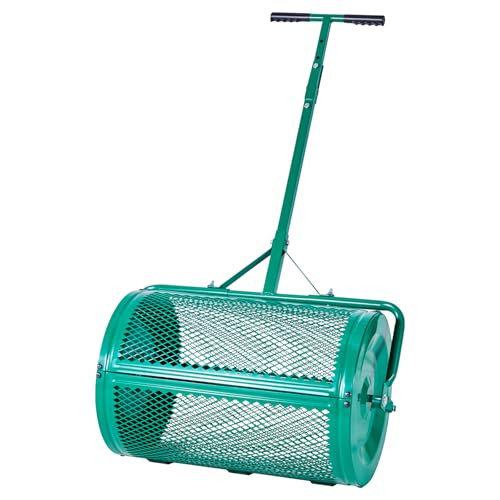 VEVOR Zaadstrooier en Compoststrooier, 67 cm breed, Groen, Staal