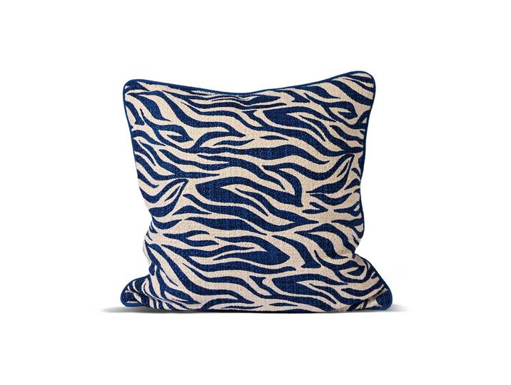 Byon Coussin Anima M 50x50 cm Zebra-bleu