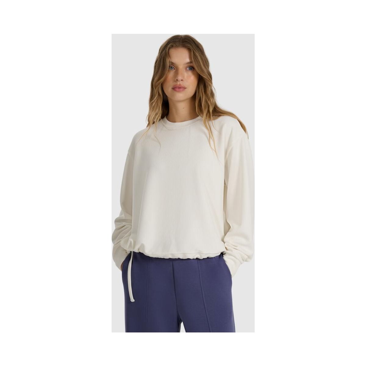 4F Sweatshirt F1837 off white (11S) M 4FWAW25TSWSF1837-11S-M