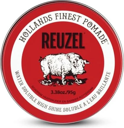 Reuzel Red Pomade Medium Hold High Shine Pomade for Men (Haarpomade, Haarwachs, 95 g) (256700)