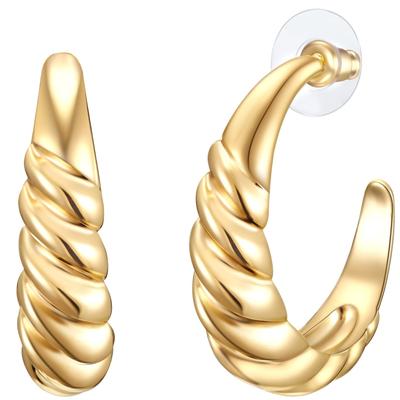 Paar Creolen LULU & JANE "Set: AV175", gold (gelbgold), Ohrringe, Damen, 30,8