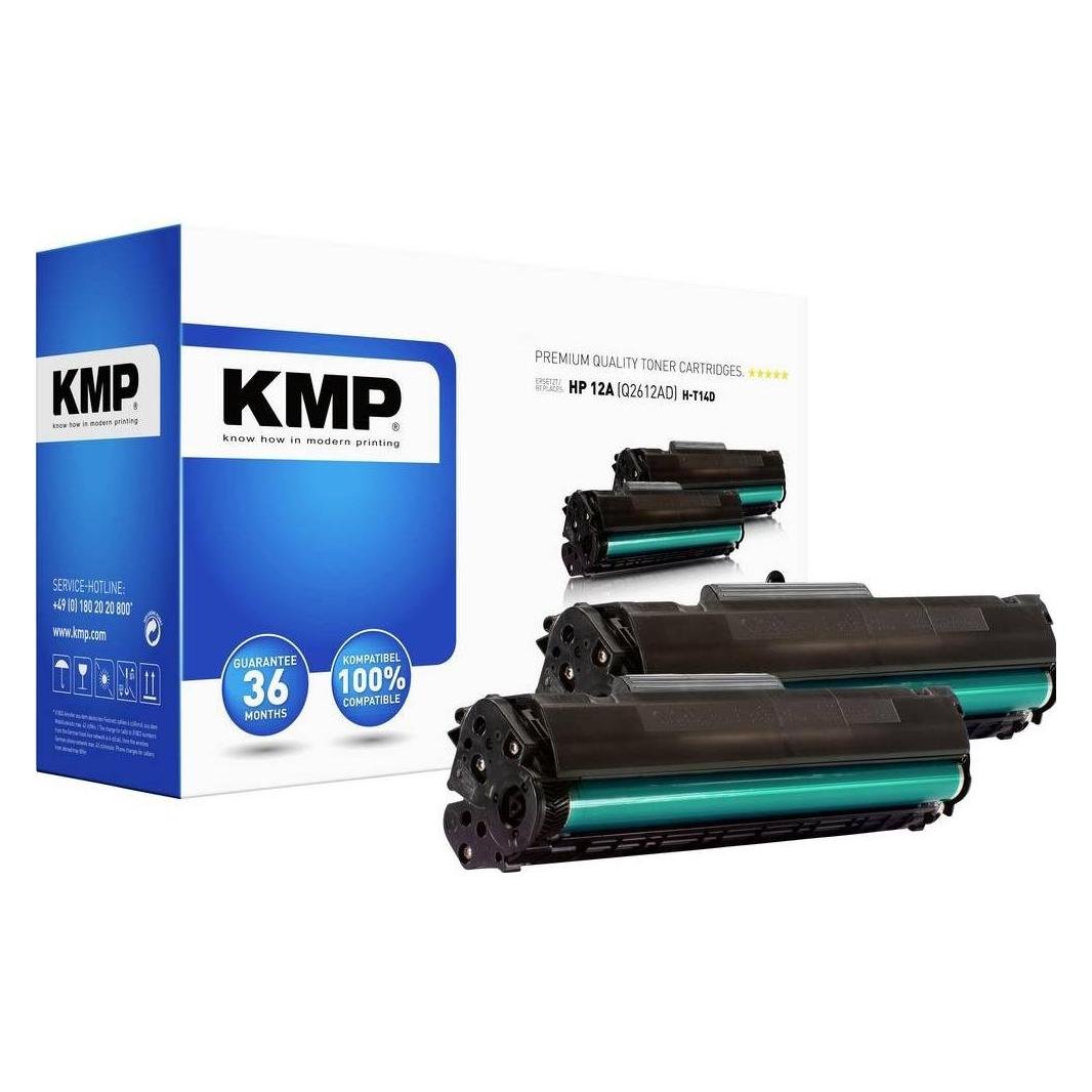 KMP Toner Doublepack H T114D, Schwarz/Schwarz (BK) (1114,0021)