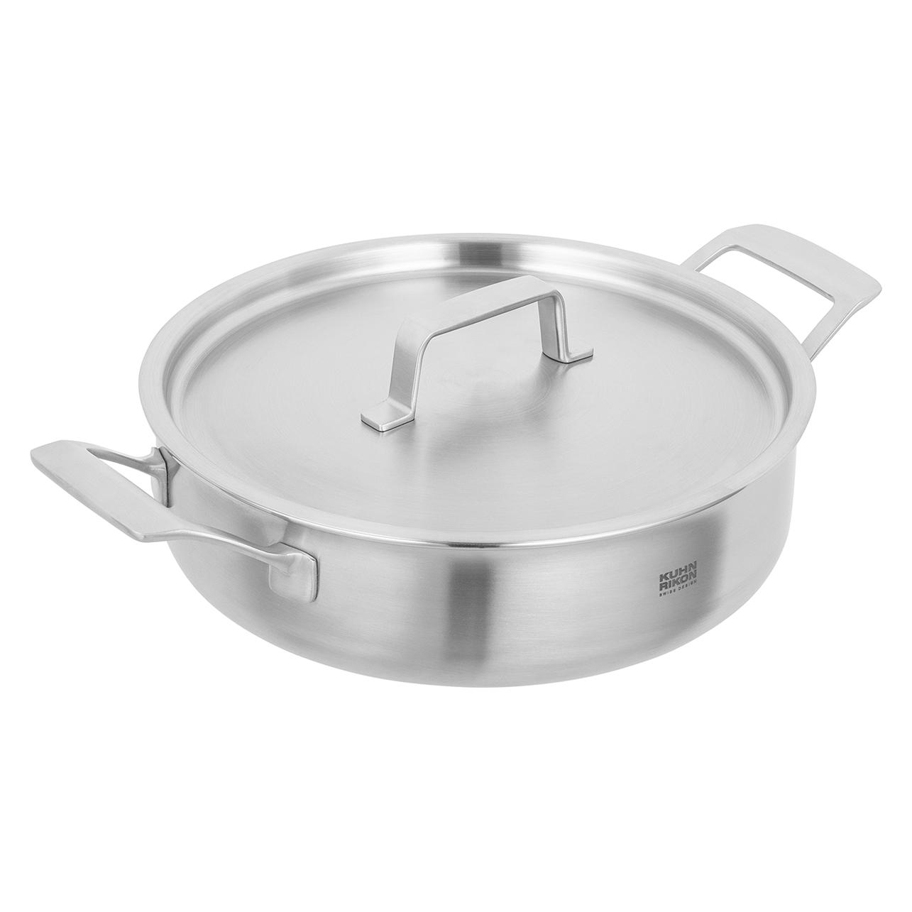 Kuhn Rikon Culinary Fiveply Servierpfanne (Bratpfanne, Aluminium, Edelstahl, 24 x 10.20 cm) (37876)