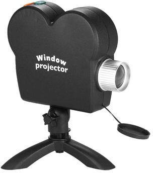 Snug & Styled Holiday Window Projector Kit With Screen 12 Built In Movies For Christmas And Halloween US Plug